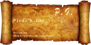 Pirók Ida névjegykártya